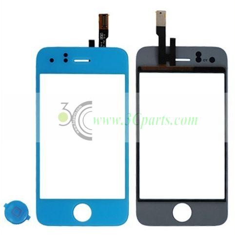 Digitizer Touch Screen with Home button Lens Replacement for iPhone 3Gs-Light Blue