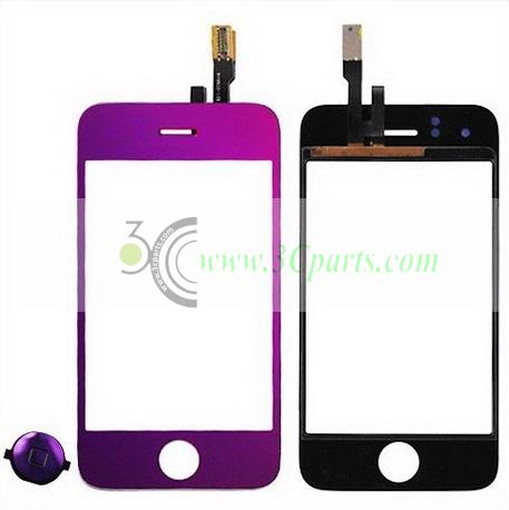 Electroplating Purple Digitizer Touch Screen Replacement for iPhone 3Gs