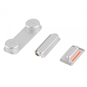 3 in 1 Side Buttons Set for iPhone 5-Silver