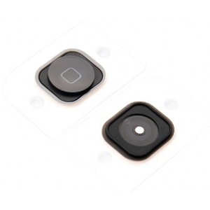 OEM Home Button Key with Rubber Ring Gasket for iPhone 5 Black