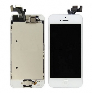 LCD Screen Full Assembly White Repair parts for iPhone 5