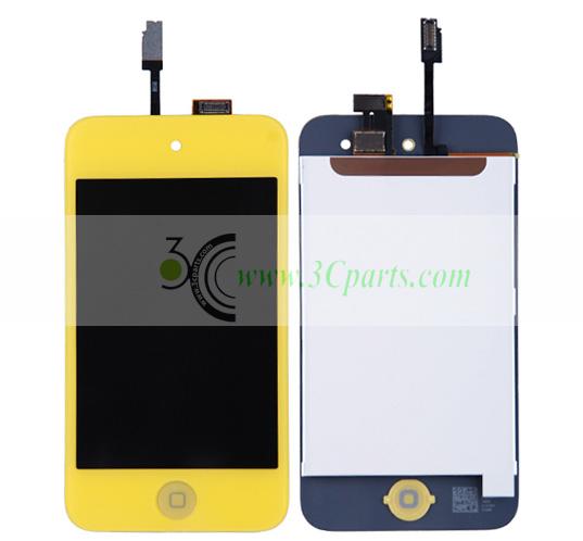 LCD Touch Digitizer Screen Assembly replacement Yellow for iPod Touch 4
