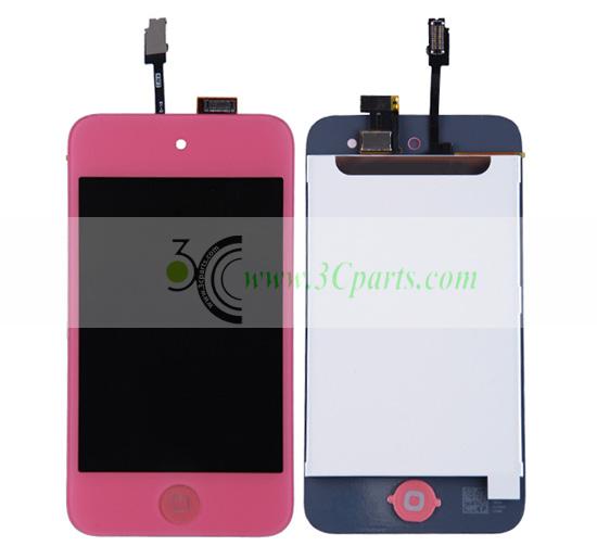 LCD Touch Digitizer Screen Assembly replacement Pink for iPod Touch 4