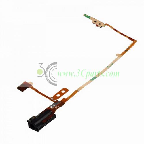 Headphone Audio Jack Flex Cable Black replacement for iPod Nano 5