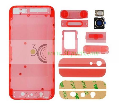 Colorful Full Housing Transparent Plastic Replacement Back Cover for iPhone 5