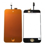 Plated Orange LCD Touch Digitizer Screen Assembly replacement for iPod Touch 4