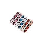 Dot Leopard Pattern Top Bottom Glass Back Cover for iPhone 5
