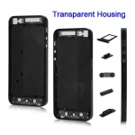 Colorful Full Housing Transparent Plastic Replacement Back Cover for iPhone 5