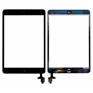 OEM iPad Mini Touch Screen Digitizer with Home Button IC - Black/White