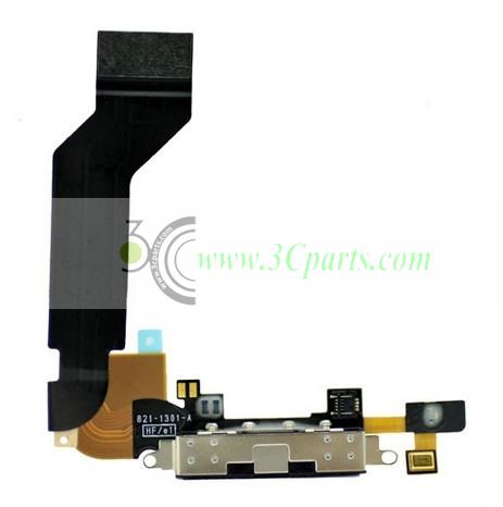 OEM Dock Connector with Flex Cable replacement for iPhone 4s Black/White