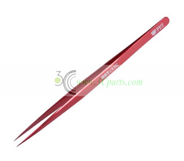 Highly Precise BST-11C Stainless Steel Red Tweezers