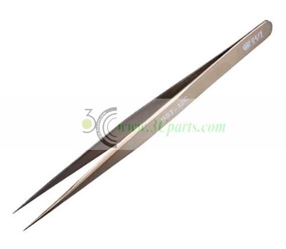 Highly Precise BST-12C Stainless Steel Gold Tweezers