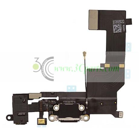 OEM Dock Connector Charging Port Flex Cable Black for iPhone 5S