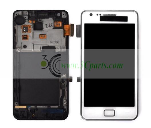 LCD Assembly with Frame replacement for Samsung Galaxy S2 i9100 White
