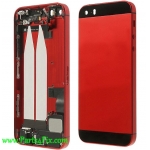 Colorful Metal Back Cover Housing Assembly with Other replacement ​Parts for iPhone 5s-Black top and bottom glass