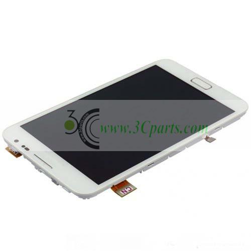 Full LCD Digitizer Assembly wite Front Housing White replacement for Samsung i9220 N7000 Galaxy Note