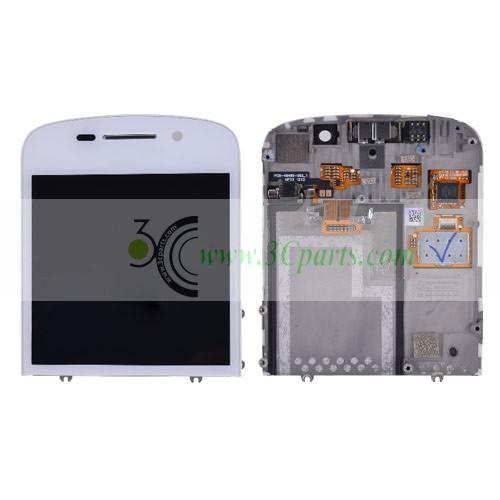 LCD with Touch Screen Digitizer Assembly White replacement for BlackBerry Q10