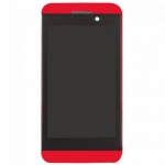 LCD with Touch Screen Degitizer Assembly with Frame 3G replacement for BlackBerry Z10 Red