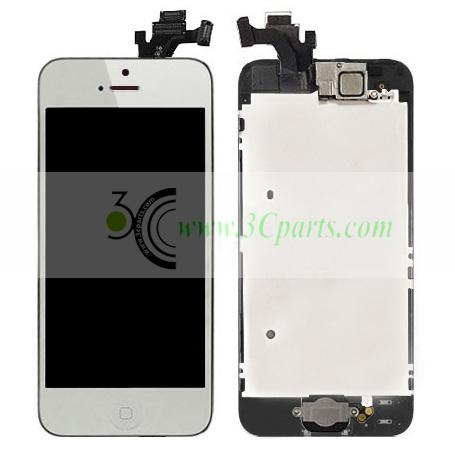 Plated LCD with Touch Screen Digitizer Assembly with small parts replacement for iPhone 5