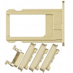 5 in 1 Sim Card Tray with Side Buttons replacement for iPhone 6 Gold/Sliver/Grey