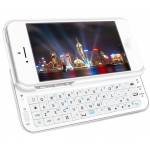 Slide Bluetooth Keyboard Case for iPhone 5 White