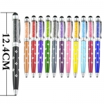 Crystal Design with Flower Carved Stylus Pen for Mobile Phone Tablet PC