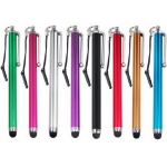 Aluminum Material Capacitive Stylus Pen with Dustproof Plug for Mobile Phone Tablet PC