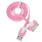 Two-Color Flat Noodle ​USB Sync Data and Charging Cable for iPhone 4 4S iPad iPod