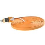 Two-Color Flat Noodle USB Sync Data and Charging Cable for iPhone 5 iPad 4 iPad Mini iPod Touch 5 Nano 7
