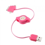 3 in 1 8 Pin 30 Pin Micro 5 Pin Multi-functional Retractable ​Flat USB Charging Cable for iPhone 6 6+ iPhone 5