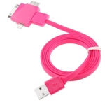 4 in 1 8 Pin 30 Pin Micro 5 Pin Micro USB 3.0 ​Multi-functional Flat USB Charging Cable for iPhone 5