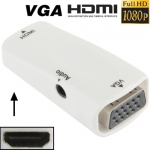 Full HD 1080P HDMI Female to VGA and Audio Adapter for HDTV/Monitor/Projector