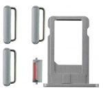 5 in 1 Sim Card Tray with Side Buttons Set replacement for iPhone 6 Plus