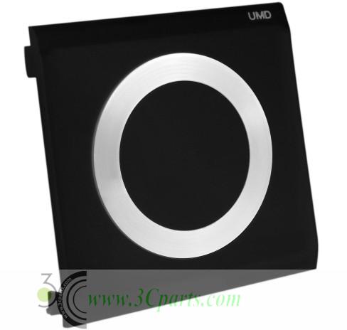 UMD Back Door Black with Silver Ring replacement for PSP 1000 1004