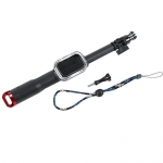 Fold Retractable Handheld Remote Pole Monopod with Screw for Gopro Hero , Max Length: 98cm