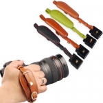 Genuine Leather DSLR Hand Grip Strap With Metal Quick Release Plate​