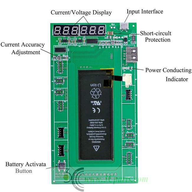 Battery Charger Activation PCB Board for iPhone Repair Service Dedicated Power Cable