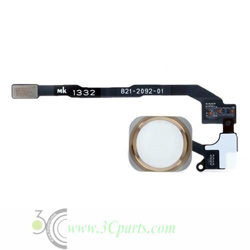 Home Button Assembly with Flex Cable Replacement for iPhone 5S/SE Gold