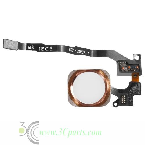 Home Button Assembly with Flex Cable Ribbon Replacement for iPhone SE - Rose
