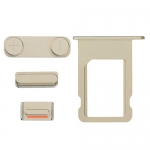 Side Buttons and Sim Card Tray Replacement for iPhone 5S/SE Gold