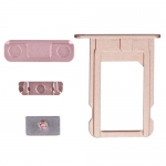 Side Buttons and Sim Card Tray Replacement for iPhone 5S/SE Rose