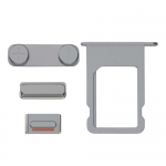 Side Buttons and Sim Card Tray Replacement for iPhone 5S/SE Grey