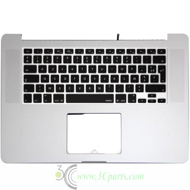 Top Case with Keyboard (French) Replacement for MacBook Pro Retina 15" A1398 2012 (without trackpad)