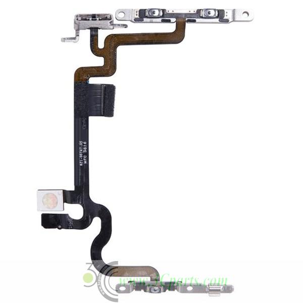 Power Button Flex Cable with Metal Bracket Assembly Replacement for iPhone 7