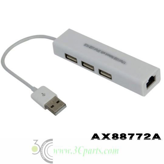 USB 2.0 to RJ45 Ethernet Network Card LAN Adapter + 3 Ports USB HUB for WINDOWS PC Tablet laptop Ethernet Connector