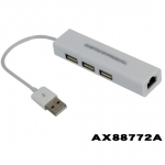 USB 2.0 to RJ45 Ethernet Network Card LAN Adapter + 3 Ports USB HUB for WINDOWS PC Tablet laptop Ethernet Connector