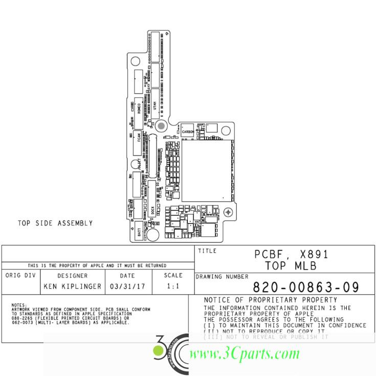 Qualcomm Version Schematic Diagram (searchable PDF) Replacement for iPhone X