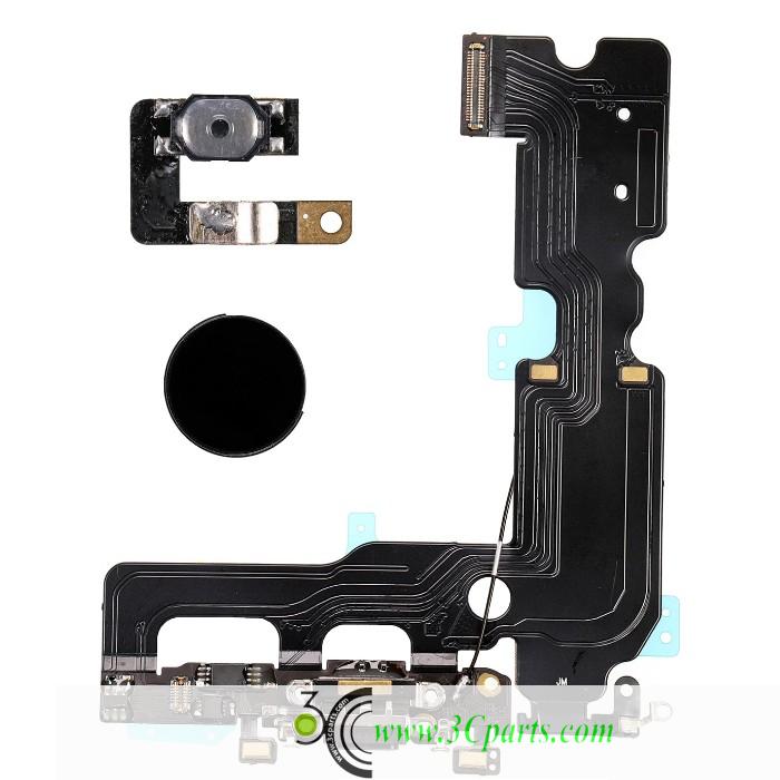 Charging Dock Flex Cable with Home Button Return Solution Replacement for iPhone 7 Plus