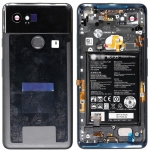 Battery Door with Rear Housing Full Assembly Replacement for Google Pixel 2 XL