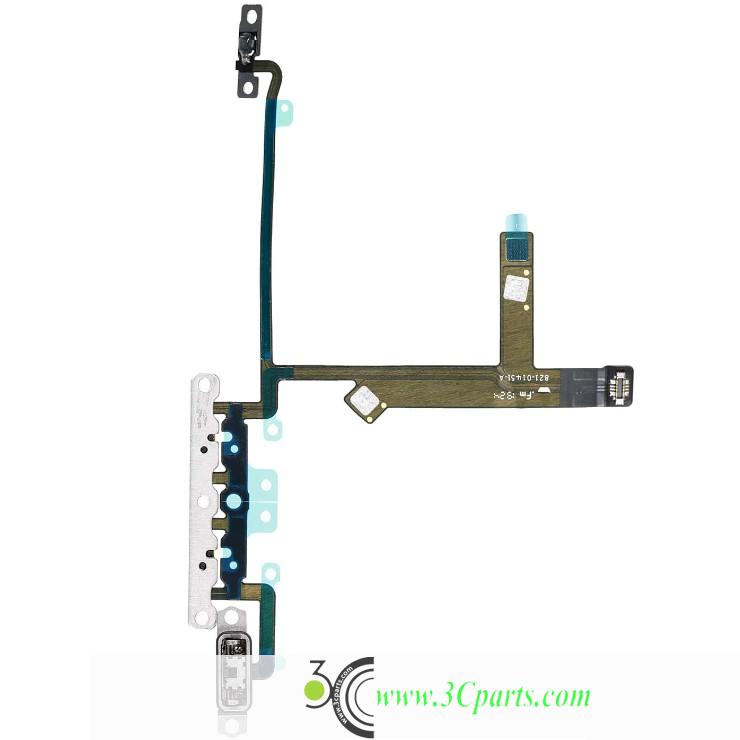 Volume Button Flex Cable with Metal Bracket Assembly Replacement for iPhone Xs